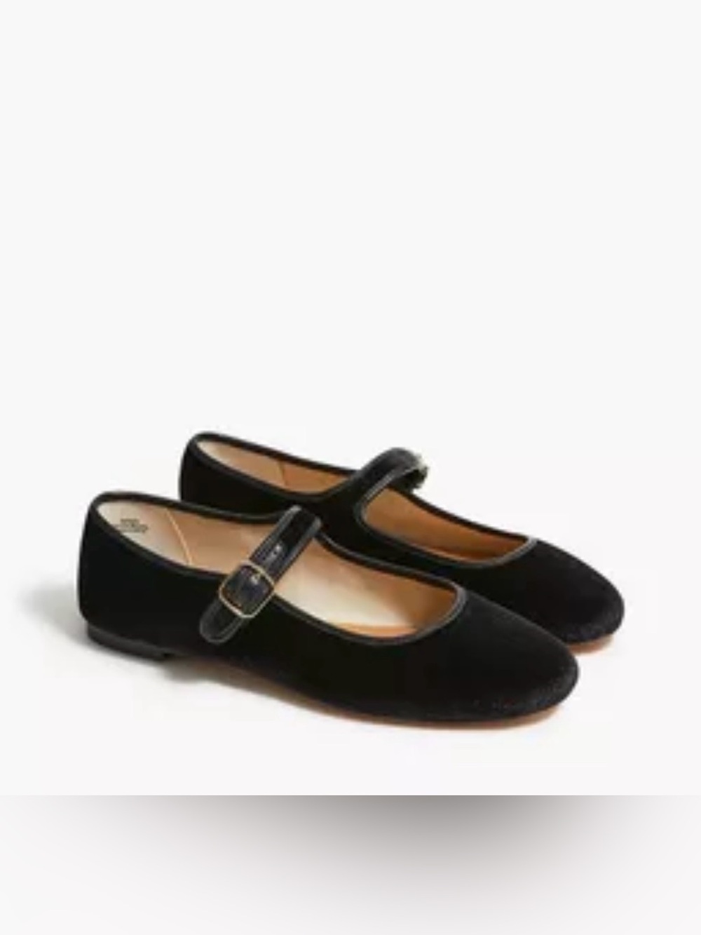 J. Crew Velvet Mary Jane Flats Worn Once 10 Black